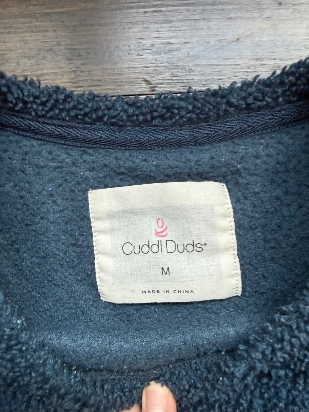 Cuddl Duds Navy Sherpa Pullover - Soft Fleece - Picture 6 of 8